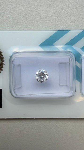 1 pcs Diamant (Naturelle) - 0.57 ct - Rond - D (incolore) -, Bijoux, Sacs & Beauté