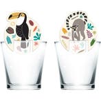 Jungle Dieren Glasmarkers Zoo Party 6st, Verzenden