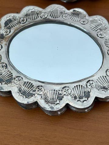 Miroir (4) - Verre, Plaqué(e) argent