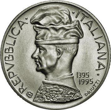 Italië. 5000 Lire 1995 600th Anniversary of the birth of