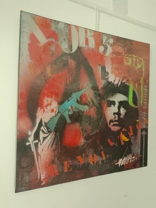 Gabriel Angelo Campanozzi - Révolucion El che Guevara 1955, Antiquités & Art, Art | Peinture | Moderne