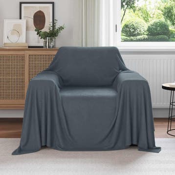 vidaXL plaid Donkergrijs 210 x 140 cm 0.41 kg Fleece, Huis en Inrichting, Slaapkamer | Bedden, Verzenden, Nieuw