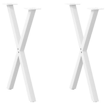 vidaXL Eettafelpoten 2 st X-vormig 57x(72-73) cm staal wit, Verzenden, Nieuw