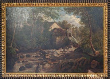 Franz Courtenz (1854-1943) - Paesaggio con mulino, Antiquités & Art