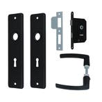 DX Set binnendeurbeslag deurklink op schild SL56 zwart, Doe-het-zelf en Bouw, Nieuw