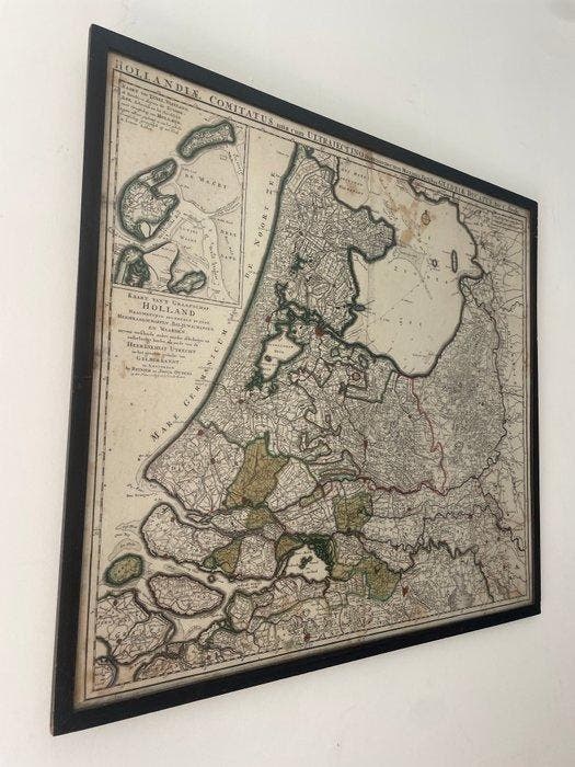 Nederland - Kaart van het graafschap Holland, de, Boeken, Atlassen en Landkaarten