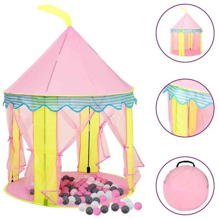 vidaXL Kinderspeeltent met 250 ballen 100x100x127 cm roze, Kinderen en Baby's, Speelgoed | Buiten | Speeltoestellen, Nieuw, Verzenden