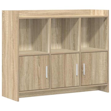 vidaXL Dressoir Sonoma Eiken 98,5 x 33 x 80 cm Bewerkt hout, Verzenden, Nieuw