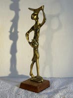 Sculpture, Abstracte Vrouw - 30 cm - Laiton, Bois