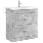 vidaXL Badkamermeubel Set Betongrijs 81 x 40 x 84,5 cm, Huis en Inrichting, Tafels | Kaptafels, Verzenden, Nieuw