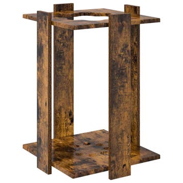 vidaXL Biljartkeu-stand Bewerkt hout 42 x 43 x 60 cm Gerookt, Verzenden, Nieuw