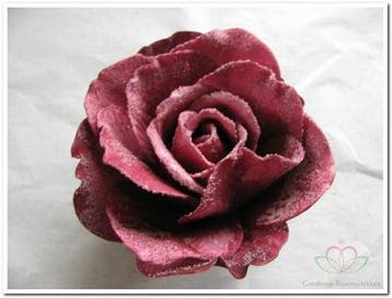 Foamroos Sophie Snow Burgundy 15 cm Doos 12 stuks, Nieuw