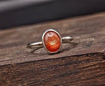 Bague « Calore » artisanale, avec taille réglable, en argent