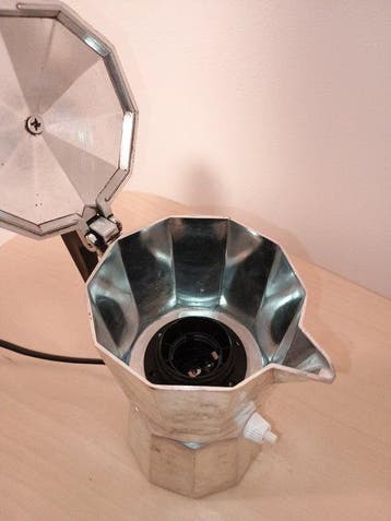 Tafellamp - Aluminium - Espresso koffiemachine lamp