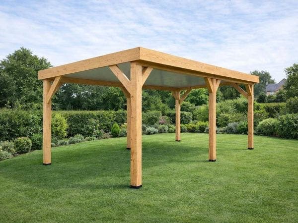 Veiling - Douglas overkapping 1200x400x245 cm, Tuin en Terras, Overkappingen