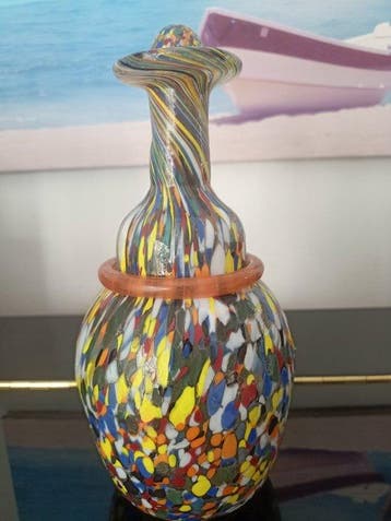 Bouteille - Verre de Murano attribué à Carlo Nason