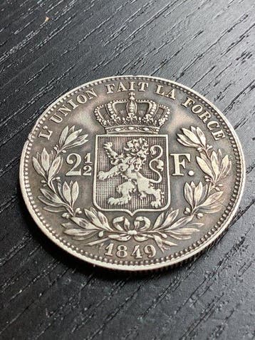 België. Leopold I. 2 1/2 Francs 1849 (Zonder minimumprijs)