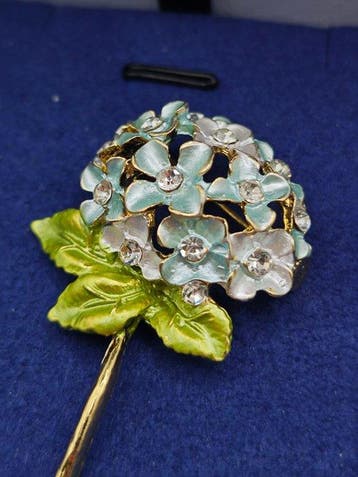 Verguld, Zilver, Sterling zilver .925 Floreale - Broche -