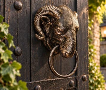 Décoration murale - Iron - Ram Towel Ring / Door Knocker -