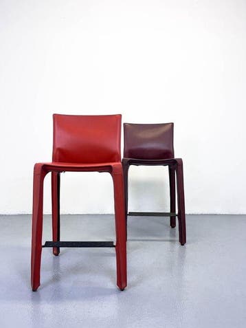 Cassina - Mario Bellini - Kruk (2) - Cab 410 - Leder, Staal