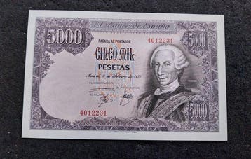 Spanje. - 5000 Pesetas 1976 - Pick 155 (Zonder minimumprijs)