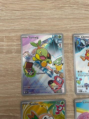 Pokémon - 9 Card - Bulbasaur, Charmander, Squirtle, Turtwig, Hobby en Vrije tijd, Nieuw