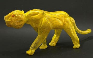 Pantera Murano Oro 24kt - Arte Veneziana - Anni 60 - 38cm -