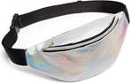 Heuptasje Zilver Klein Holografisch Iridescent Twee Vakken K, Ophalen of Verzenden, Nieuw, Overige kleuren