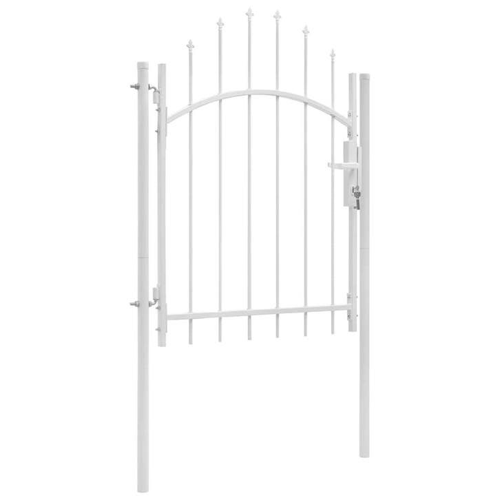 vidaXL Tuinpoort Woerden staal 1x1,5m wit, Jardin & Terrasse, Portes de jardin, Envoi