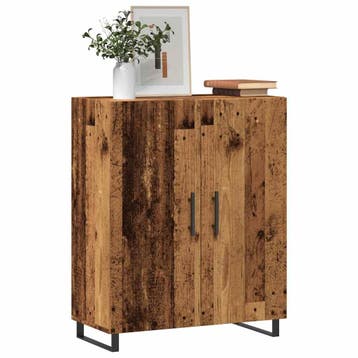 vidaXL Dressoir 69,5x34x90 cm bewerkt hout oud houtkleurig, Verzenden, Nieuw