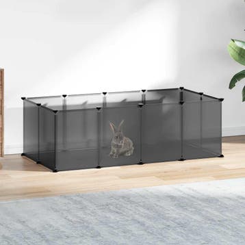 vidaXL Dierenhok klein 144x74x46,5 cm polypropeen en staal, Animaux & Accessoires, Verzenden