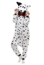 Onesie Dalmatiër Pak 152-158 Hond Kostuum Zwart Wit Gevlekt, Ophalen of Verzenden, Nieuw