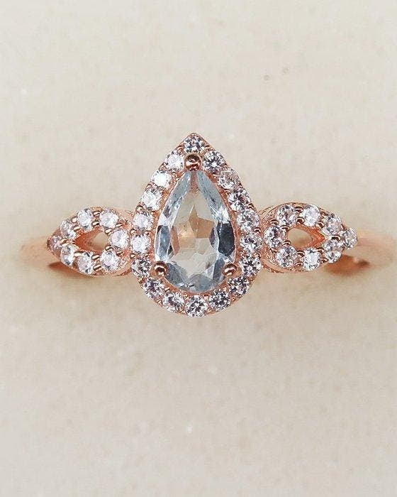 Aquamarijn - Zilver, De Spiegel der Zeemeerminnen – Ring met, Antiek en Kunst, Antiek | Boeken en Manuscripten