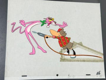 Friz Freleng - Originele animatiecel en tekening van de Pink, Cd's en Dvd's, Nieuw in verpakking