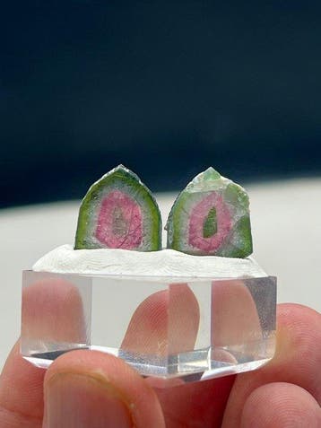 driekleurige tourmalijn Plakken - Hoogte: 12 mm - Breedte:, Collections