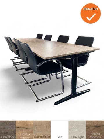 Vergadertafel - Ahrend 320x100 - Mehes - Bestaand uit 2 blad, Vergader- of Presentatieruimte, Ophalen of Verzenden, Gebruikt, Tafel