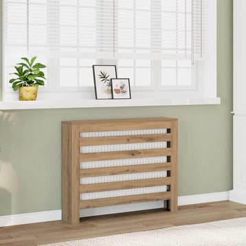 vidaXL Radiatorombouw 104x20x82 cm bewerkt hout artisanaal, Verzenden, Nieuw