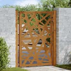 vidaXL Poort met lichtontwerp 100x125 cm weervast staal, Tuin en Terras, Verzenden, Nieuw