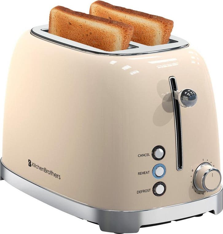 2dekans | KitchenBrothers Retro Broodrooster - Toaster - 6, Elektronische apparatuur, Overige elektronische apparatuur, Ophalen of Verzenden