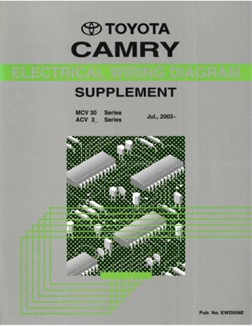 2003 TOYOTA CAMRY ELECTRISCHE SCHEMA (SUPPLEMENT)