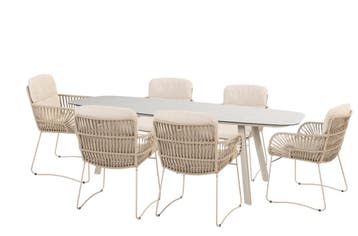 4 Seasons Outdoor Murcia tuinset latte met Manolo tafel met