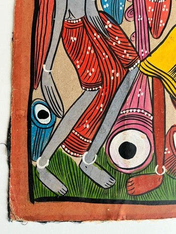 Papier, Katoen - Bahar Chitrakar - India - Bengal-school /