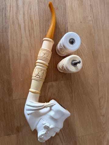 Pipe en écume de mer - Pierre (pierre minérale), écume de