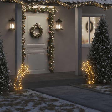 vidaXL Kerstverlichting meteoor met grondpinnen 80 LEDs 62, Diversen, Verzenden, Nieuw