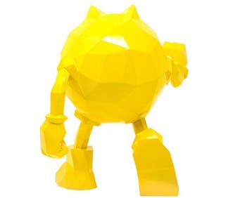 Richard Orlinski (1966) - sculptuur, Pac-Man YELLOW - 18 cm
