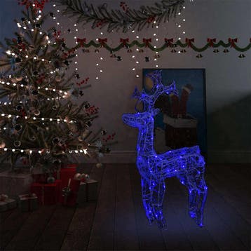 vidaXL Kerstversiering rendier 90 LEDs 60x16x100 cm acryl, Verzenden