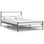 vidaXL Bedframe metaal grijs 160x200 cm, Verzenden