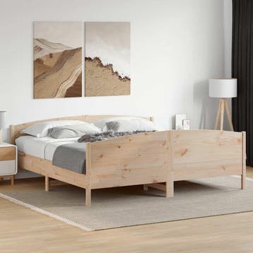 vidaXL Bedframe zonder matras massief grenenhout 180x200 cm, Huis en Inrichting, Verzenden, Nieuw