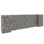 vidaXL Gabion plantenbak H-vormig 260x40x80 cm staaldraad, Verzenden, Nieuw