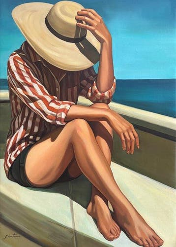 Biatturi Irina - Sur le Bateau, Antiek en Kunst